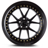 Aodhan Aodhan DS08  18" 5x100 Gloss Black w/ Gold Rivets