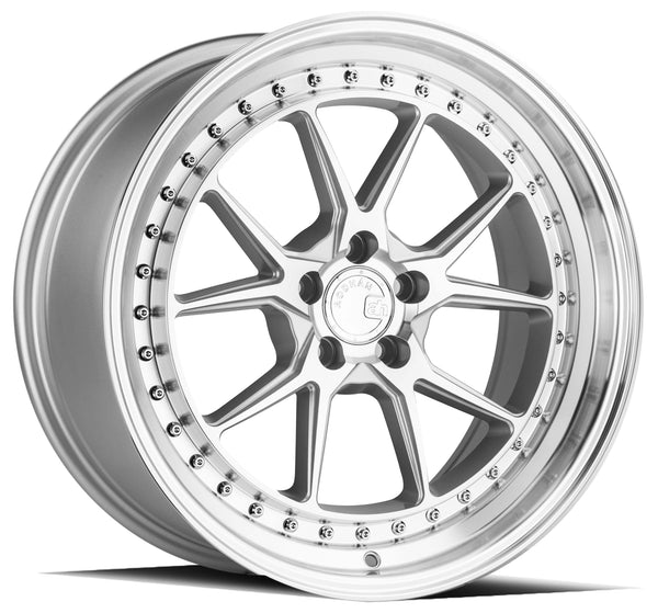 Aodhan 18x8.5 et35 / 5x120 / cb72.6 Aodhan DS08  18" 5x120 Silver w/Machined Face DS81885512035SMF