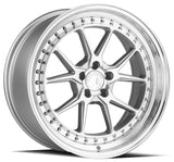 Aodhan 18x8.5 et35 / 5x114.3 / cb73.1 Aodhan DS08  18" 5x114.3 Silver w/Machined Face DS81885511435SMF