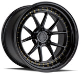Aodhan 19x11 et15 / 5x114.3 / cb73.1 Aodhan DS08  19" 5x114.3 Gloss Black w/ Gold Rivets DS81911511415GB