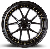 Aodhan Aodhan DS08  19" 5x114.3 Gloss Black w/ Gold Rivets