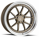 Aodhan 19x8.5 et35 / 5x114.3 / cb73.1 Aodhan DS08  19" 5x114.3 Bronze w/Machined Lip DS81985511435BZ