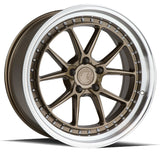 Aodhan 19x9.5 et15 / 5x114.3 / cb73.1 Aodhan DS08  19" 5x114.3 Bronze w/Machined Lip DS81995511415BZ