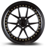 Aodhan Aodhan DS08  19" 5x114.3 Gloss Black w/ Gold Rivets