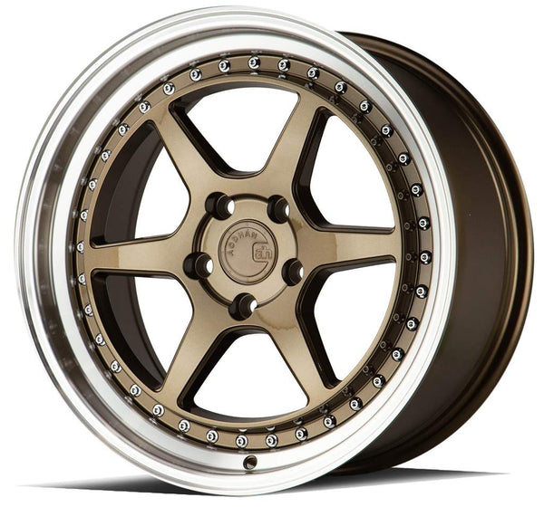 Aodhan 18x8.5 et35 / 5x114.3 / cb73.1 Aodhan DS09 18" 5x114.3 Bronze w/Machined Lip DS91885511435BZ