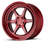 Aodhan 18x9.5 et35 / 5x100 / cb 73.1 Aodhan DS09 18" 5x100 Candy Red w/ (Chrome Rivets) DS91895510035R