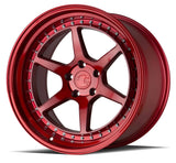 Aodhan 18x10.5 / 5x114.3 +22 / Candy Red w/ (Chrome Rivets) Aodhan DS09 DS918105511422R