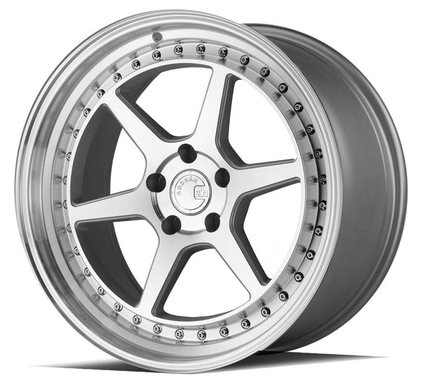 Aodhan Aodhan DS09 18" 5x114.3  Gloss Silver Machined Face