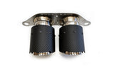 Fabspeed Deluxe Dual Style Tips (Matte Black) - Porsche 997 GT3 | GT3RS | FS.POR.997GT3.DLTB