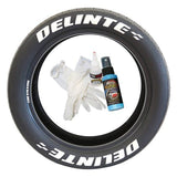 Tire Stickers 4 OF EACH / White / 14-21" / .75" Tire Stickers - DELINTE - Permanent DELINTE-075-4-PM-1