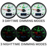 GlowShift Gauges GlowShift Gauges 3in1 White Dial Boost with Digital Exhaust Gas Temperature & Temperature Gauge GS-3G-02