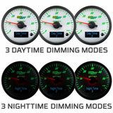 GlowShift Gauges GlowShift Gauges 3in1 Black Dial Boost with Digital Exhaust Gas Temperature & Pressure Gauge GS-3G-03