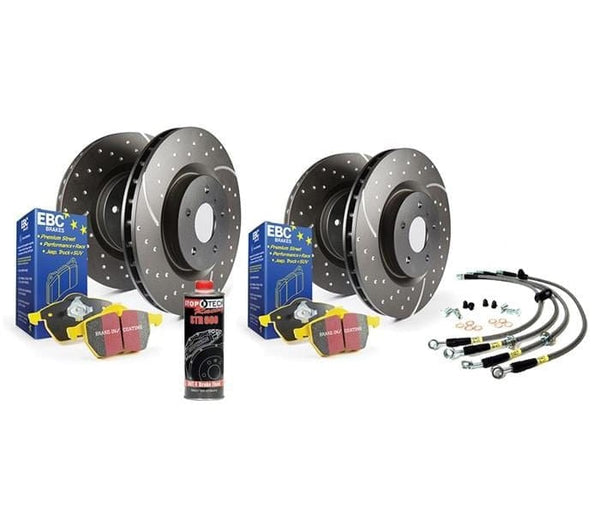 EBC Slotted Dimpled Rotor Kit with Pads Mk7 GTi with Performance