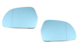 09 A4 | 08-09 A5/S5 | 09+ 8P A3 | Blind Spot Split Mirror Set (Blue Tinted and Heated)