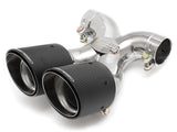 Fabspeed Deluxe Dual Style Tips (Carbon Fiber) - Porsche 981 Boxster Spyder | Cayman GT4 | FS.POR.981GT4.DLTCF