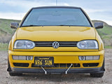 FSPE Gloss Black / Silver FS Performance Engineering Front Splitter - VW Mk3 | Golf | GTI FSPEVW009G-S