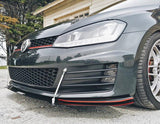 FSPE Gloss Black / Silver Rods FS Performance Engineering Front Splitter - VW Mk7 | GTI FSPEVW010G-S