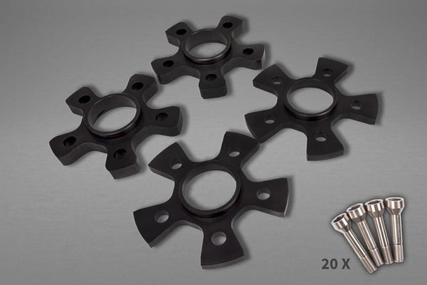 Capristo Ferrari 458 - Wheel Spacers 14mm Front / 17mm Rear (Star Shape) with Titanium Wheel Bolts | 01FE00403007