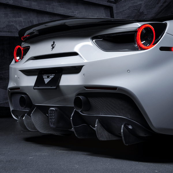 Vorsteiner Ferrari 488 Aero Rear Diffuser Fins (set of 6) Carbon Fiber ...
