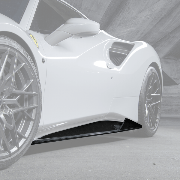 Vorsteiner Ferrari 488 Aero Sideskirts Carbon Fiber PP 1x1 Glossy | FRV2030 