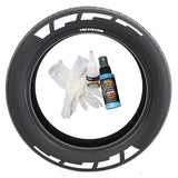 Tire Stickers 1 Kit (8 Flares) / BLUE / 14"-16" / 0.75" Tire Stickers - FLARES - Permanent FLARE-1416-075-4-B