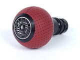 BFI Heavy Weight Shift Knob SCHWARZ - Magma Red Air Leather (964-997 Porsche Fitment) | GS2PSM