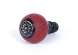 BFI Heavy Weight Shift Knob SCHWARZ - Magma Red Air Leather (VW/Audi Fitment) | GS2SM