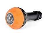 BFI Heavy Weight Shift Knob SCHWARZ - Golf Ball - Orange Alcantara (VW/Audi Fitment) | GSBSUO