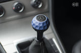 BFI BFI Heavy Weight Shift Knob Schwarz - Maritime Blue Leather - Golf Ball GSBSMT
