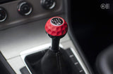 BFI BFI Heavy Weight Shift Knob Schwarz - Rosso Centaurus Leather - Golf Ball GSBSRC