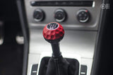 BFI BFI Heavy Weight Shift Knob Schwarz - Rosso Centaurus Leather - Golf Ball GSBSRC