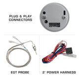 GlowShift Gauges GlowShift Gauges Tinted 1500° F Exhaust Gas Temperature Gauge GS-T08-1500