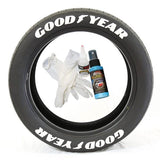 Tire Stickers 4 Decals / WHITE / 14"-16" / 1.25" Tire Stickers - GOODYEAR - Permanent GDYR-1416-125-4-W