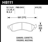 Hawk Hawk 94-04 Mustang Cobra / 88-95 Corvette 5.7L / 88-92 Camaro w/ Hvy Duty Brakes Front HP+ Street Br HB111N.610
