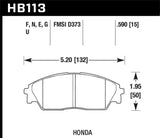 Hawk Hawk 87-93 Ford Mustang GT/LX DTC-60 Race Front Brake Pads HB263G.650