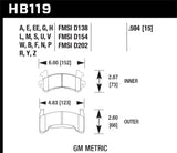 Hawk Hawk 15-17 Ford Mustang Brembo Package DTC-50 Front Brake Pads HB805V.615