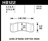 Hawk Hawk Stoptech ST-60 Caliper HP+ Street Brake Pads HB122N.710