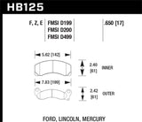 Hawk Hawk Performance Ceramic Street Brake Pads HB125Z.650