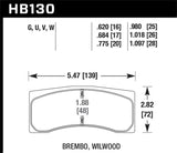 Hawk Hawk DTC-80 Brembo 17mm Race Brake Pads HB581Q.660