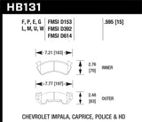 Hawk Hawk Brembo NASCAR Front / Brembo X6, L4 01/04 DTC-70 Race Brake Pads HB486U.708