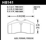 Hawk Hawk Porsche 911/928/944/968 Front Brake Pads HB141D.650