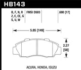 Hawk Hawk 96-97 Chevy Camaro RS / 94-97 Camaro Z28/Pontiac Firebird Trans AM  Blue 9012 Front Race Pads HB217E.681