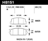 Hawk Hawk 2010 Camaro SS Blue 9012 Race Rear Brake Pads HB194E.570