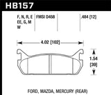 Hawk Hawk 86-01 Acura Integra LS / 99-00 Civic Coupe Si DTC-30 Race Rear Brake Pads HB350W.496