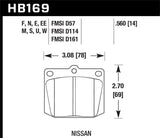 Hawk Hawk Mitsubishi 3000 GT VR4/ Dodge Stealth R/T 4WD Blue 9012 Race Front Brake Pads HB120E.560