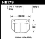Hawk Hawk 89-93 Nissan 300ZX / 89-95 Skyline / 06-07 Subaru Impreza WRX Race HT-10 Rear Brake Pads HB179S.630