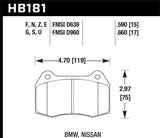 Hawk Hawk 94-97 BMW 840CI/850CI HPS Front Street Brake Pads HB181F.660