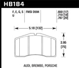Hawk Hawk 93-94 Porsche 911 3.6L Turbo Front ER-1 Brake Pads HB184D.650