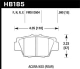 Hawk Hawk 90-01 Acura Integra (excl Type R) / 98-00 Civic Coupe Si Blue 9012 Race Rear Brake Pads HB350E.496