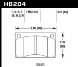 Hawk Hawk HPS Street Brake Pads HB204F.615